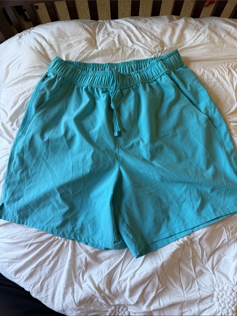 ✅DSG Athletic Drawstring Shorts - Turquoise/teal color. Men’s SMALL. POCKETS